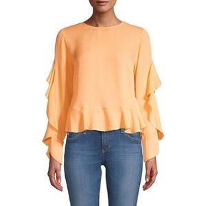 Robert Rodriguez Basia Ruffle Silk Blouse